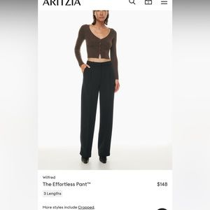 Aritzia black effortless pants size 14 tall new with tags. Never worn